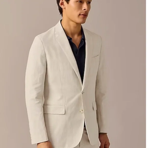 J. Crew Cream Single-Breasted Sport Coat